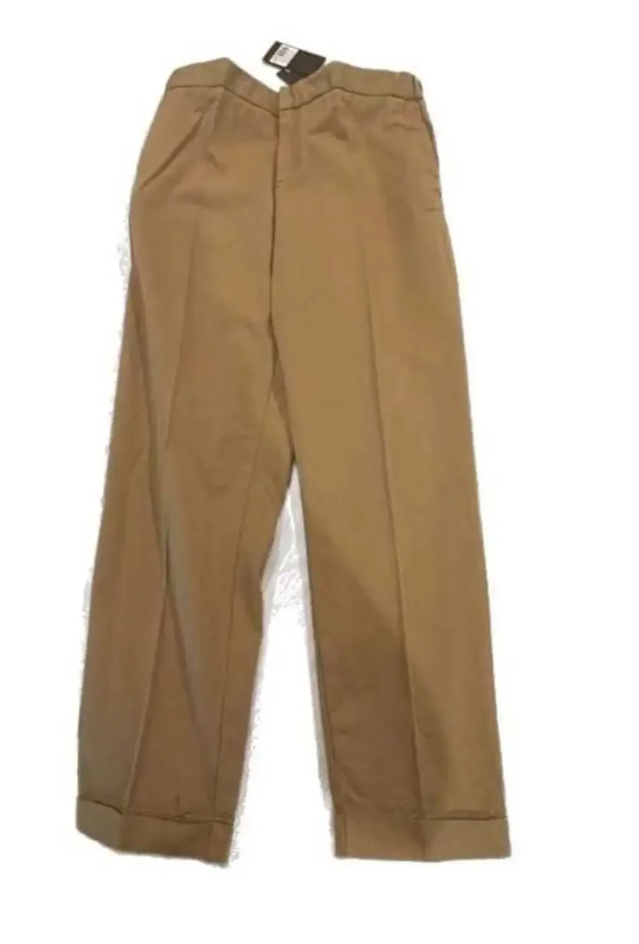 The Kooples Trend Elastic Waist Trousers in Camel size 52 US large (L/XL) flat f